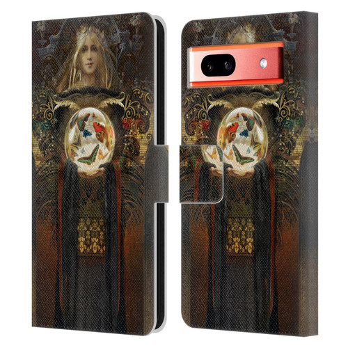 Duirwaigh God Butterfly Leather Book Wallet Case Cover For Google Pixel 7a