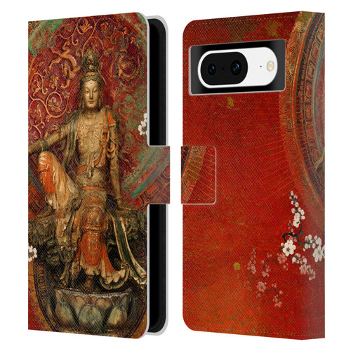 Duirwaigh God Quan Yin Leather Book Wallet Case Cover For Google Pixel 8