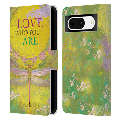 Duirwaigh Insects Dragonfly 3 Leather Book Wallet Case Cover For Google Pixel 8