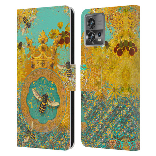 Duirwaigh Insects Bee Leather Book Wallet Case Cover For Motorola Moto Edge 30 Fusion