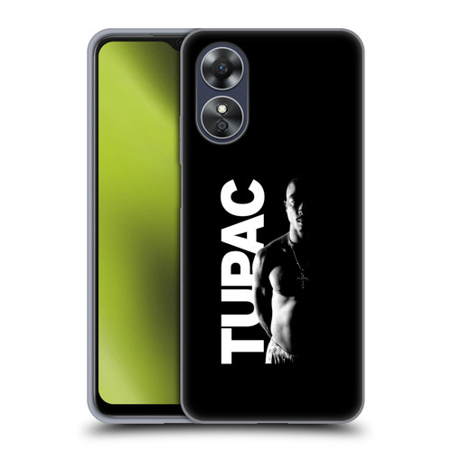 Tupac Shakur Key Art Black And White Soft Gel Case for OPPO A17