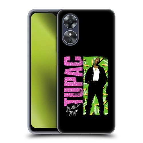 Tupac Shakur Key Art Distressed Look Soft Gel Case for OPPO A17