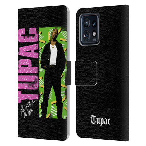 Tupac Shakur Key Art Distressed Look Leather Book Wallet Case Cover For Motorola Moto Edge 40 Pro