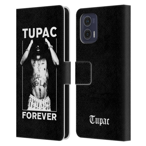 Tupac Shakur Key Art Forever Leather Book Wallet Case Cover For Motorola Moto G73 5G