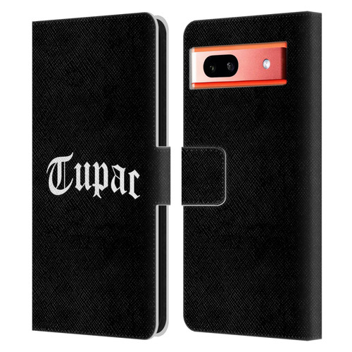 Tupac Shakur Logos Old English 2 Leather Book Wallet Case Cover For Google Pixel 7a