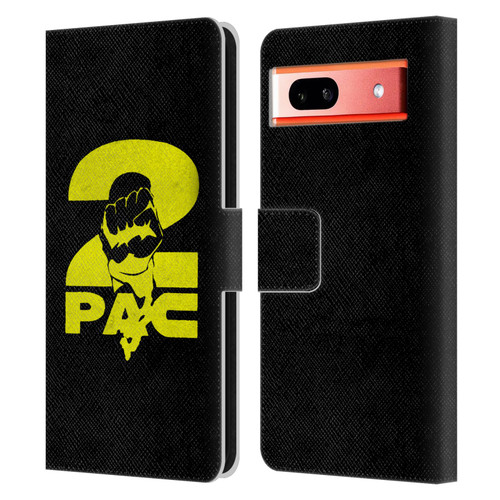 Tupac Shakur Logos Yellow Fist Leather Book Wallet Case Cover For Google Pixel 7a