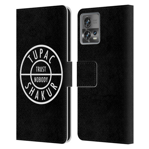 Tupac Shakur Logos Trust Nobody Leather Book Wallet Case Cover For Motorola Moto Edge 30 Fusion