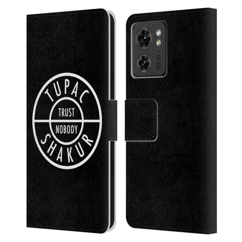 Tupac Shakur Logos Trust Nobody Leather Book Wallet Case Cover For Motorola Moto Edge 40