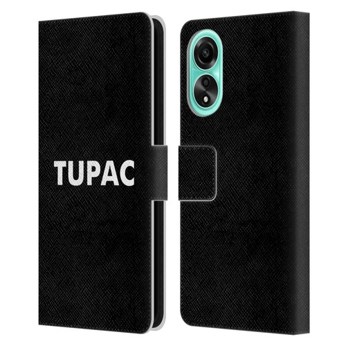 Tupac Shakur Logos Sans Serif Leather Book Wallet Case Cover For OPPO A78 4G