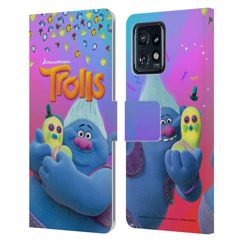 Trolls Snack Pack Biggie & Mr. Dinkles Leather Book Wallet Case Cover For Motorola Moto Edge 40 Pro