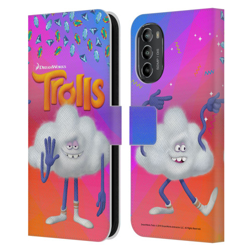 Trolls Snack Pack Cloud Guy Leather Book Wallet Case Cover For Motorola Moto G82 5G