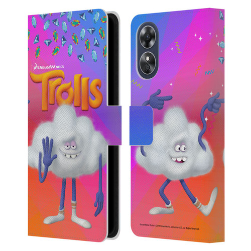 Trolls Snack Pack Cloud Guy Leather Book Wallet Case Cover For OPPO A17