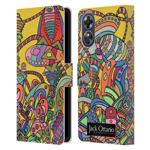 Jack Ottanio Art Venus City Leather Book Wallet Case Cover For OPPO A17