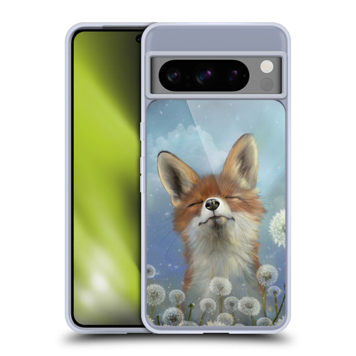 Ash Evans Animals Dandelion Fox Soft Gel Case for Google Pixel 8 Pro