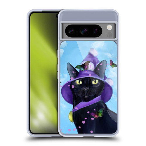 Ash Evans Black Cats Butterfly Sky Soft Gel Case for Google Pixel 8 Pro