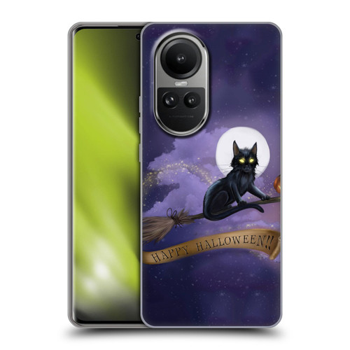 Ash Evans Black Cats Happy Halloween Soft Gel Case for OPPO Reno10 5G / Reno10 Pro 5G