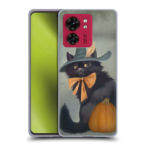 Ash Evans Black Cats 2 Halloween Pumpkin Soft Gel Case for Motorola Moto Edge 40