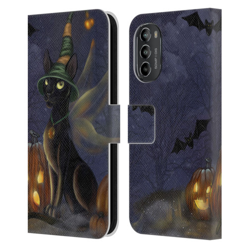 Ash Evans Black Cats The Witching Time Leather Book Wallet Case Cover For Motorola Moto G82 5G