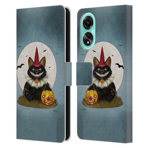 Ash Evans Black Cats 2 Party Cat Leather Book Wallet Case Cover For OPPO A78 4G