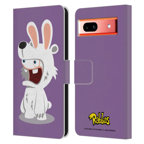 Rabbids Costumes Polar Bear Leather Book Wallet Case Cover For Google Pixel 7a