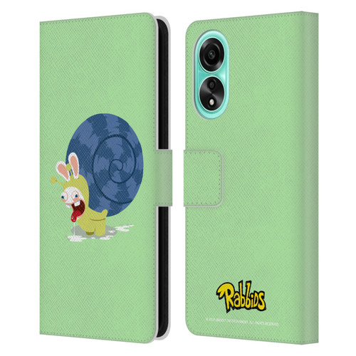 Rabbids Costumes Snail Leather Book Wallet Case Cover For OPPO A78 5G