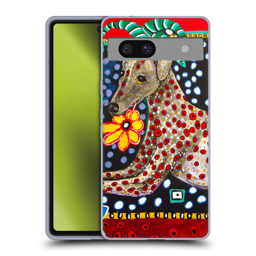 Mad Dog Art Gallery Dogs 2 Greyhound Soft Gel Case for Google Pixel 7a