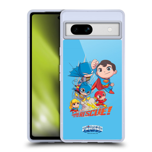 Super Friends DC Comics Toddlers Composed Art Group 1 Soft Gel Case for Google Pixel 7a