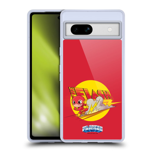 Super Friends DC Comics Toddlers Composed Art The Flash Soft Gel Case for Google Pixel 7a