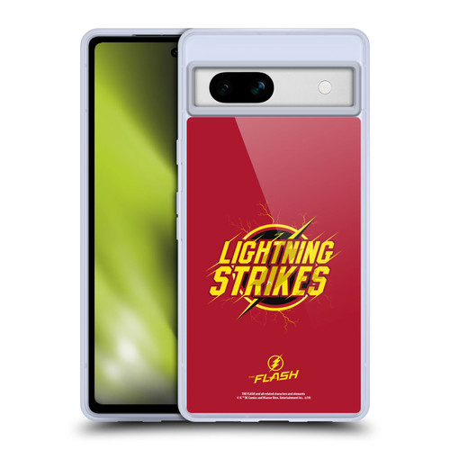 The Flash TV Series Graphics Lightning Strikes Soft Gel Case for Google Pixel 7a