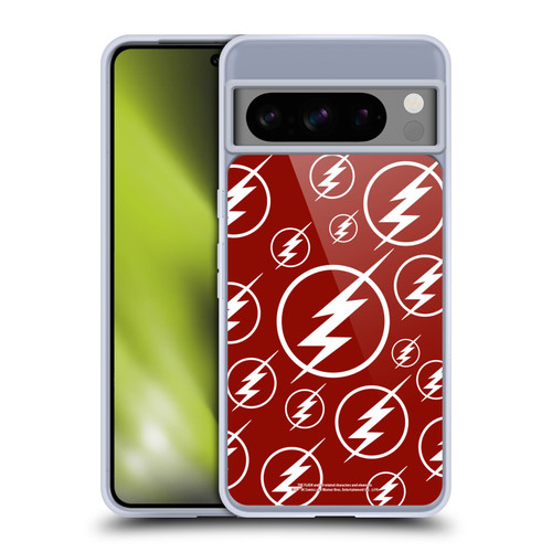 The Flash TV Series Logos Pattern Soft Gel Case for Google Pixel 8 Pro
