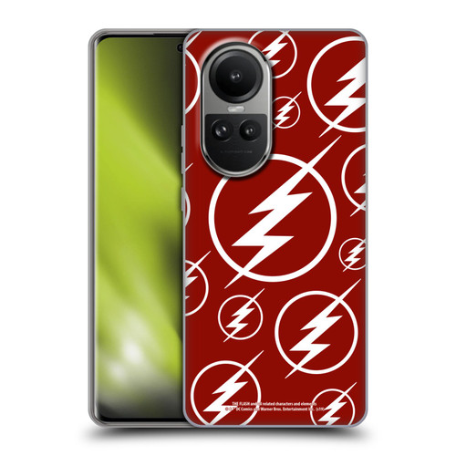 The Flash TV Series Logos Pattern Soft Gel Case for OPPO Reno10 5G / Reno10 Pro 5G