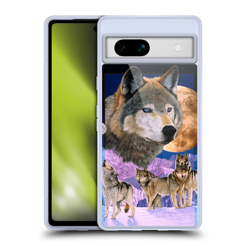 Graeme Stevenson Assorted Designs Wolves Soft Gel Case for Google Pixel 7a