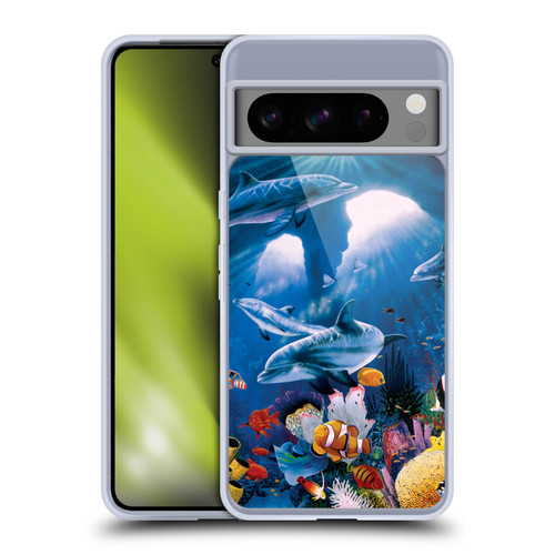 Graeme Stevenson Assorted Designs Dolphins Soft Gel Case for Google Pixel 8 Pro