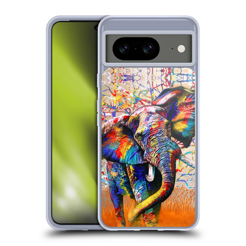 Graeme Stevenson Colourful Wildlife Elephant 4 Soft Gel Case for Google Pixel 8