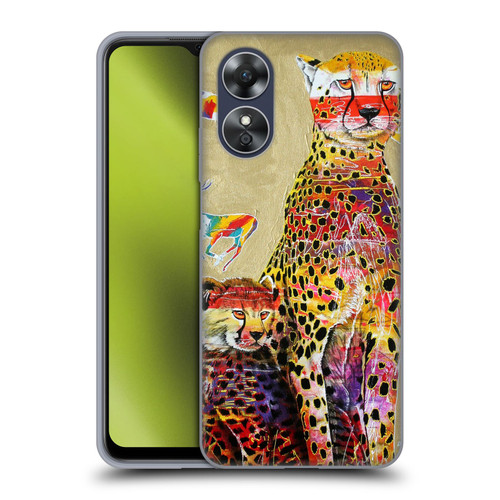 Graeme Stevenson Colourful Wildlife Cheetah Soft Gel Case for OPPO A17