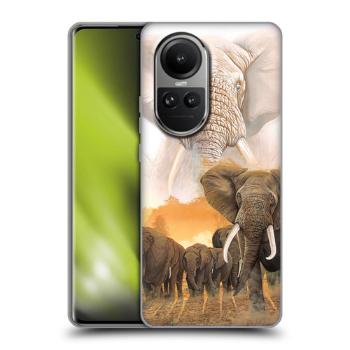 Graeme Stevenson Wildlife Elephants Soft Gel Case for OPPO Reno10 5G / Reno10 Pro 5G