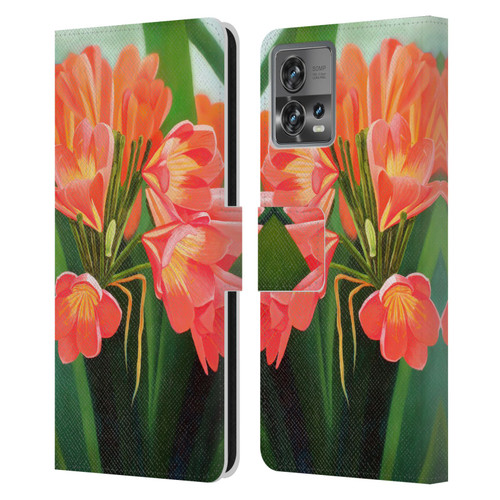 Graeme Stevenson Assorted Designs Flowers 2 Leather Book Wallet Case Cover For Motorola Moto Edge 30 Fusion