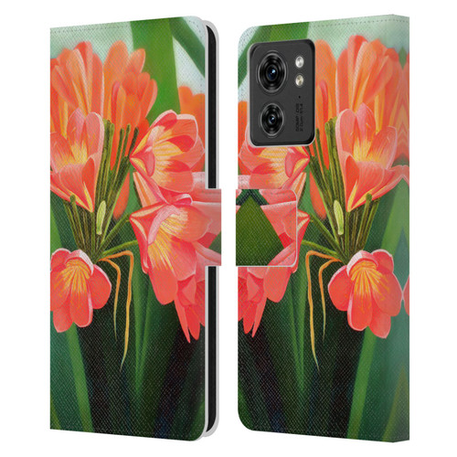 Graeme Stevenson Assorted Designs Flowers 2 Leather Book Wallet Case Cover For Motorola Moto Edge 40