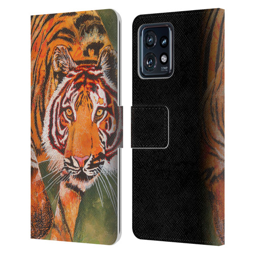 Graeme Stevenson Assorted Designs Tiger 1 Leather Book Wallet Case Cover For Motorola Moto Edge 40 Pro
