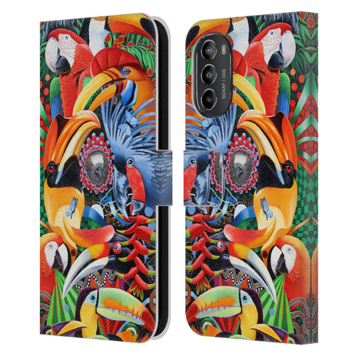 Graeme Stevenson Assorted Designs Birds 2 Leather Book Wallet Case Cover For Motorola Moto G82 5G