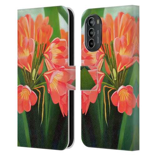 Graeme Stevenson Assorted Designs Flowers 2 Leather Book Wallet Case Cover For Motorola Moto G82 5G
