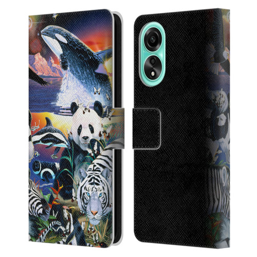 Graeme Stevenson Assorted Designs Animals Leather Book Wallet Case Cover For OPPO A78 4G