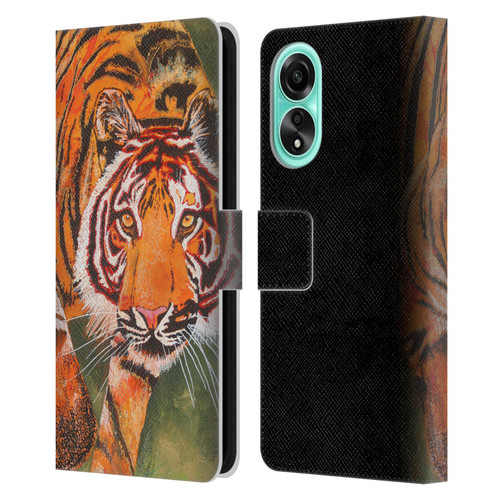 Graeme Stevenson Assorted Designs Tiger 1 Leather Book Wallet Case Cover For OPPO A78 5G