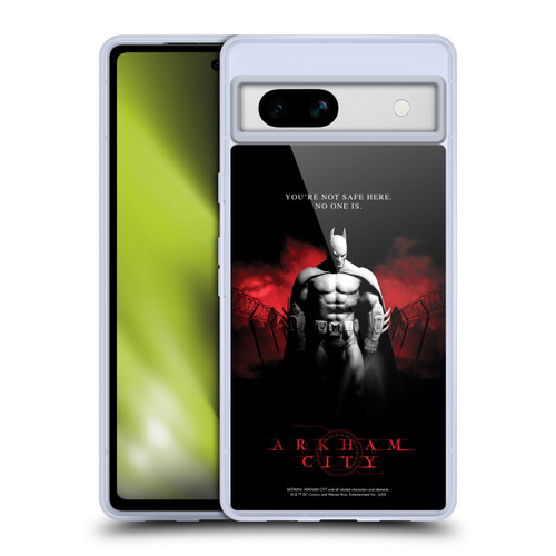 Batman Arkham City Graphics Batman Not Safe Here Soft Gel Case for Google Pixel 7a