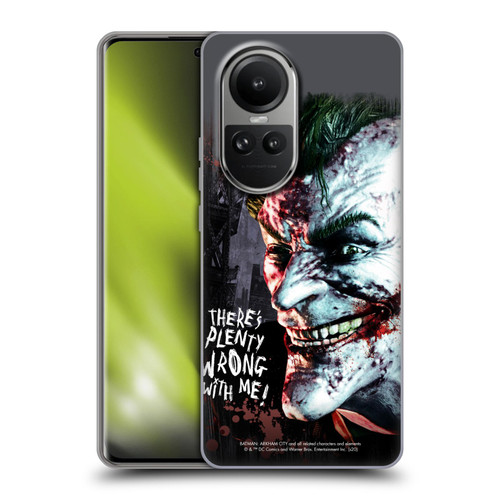 Batman Arkham City Graphics Joker Wrong With Me Soft Gel Case for OPPO Reno10 5G / Reno10 Pro 5G