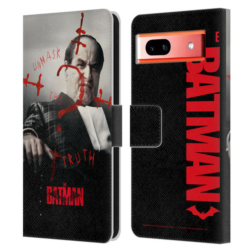 The Batman Posters Penguin Unmask The Truth Leather Book Wallet Case Cover For Google Pixel 7a