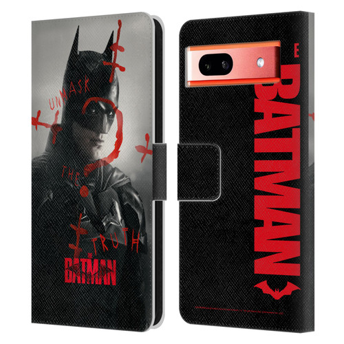 The Batman Posters Unmask The Truth Leather Book Wallet Case Cover For Google Pixel 7a