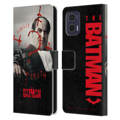 The Batman Posters Penguin Unmask The Truth Leather Book Wallet Case Cover For Motorola Moto G73 5G