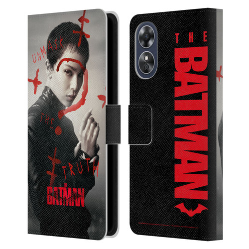 The Batman Posters Catwoman Unmask The Truth Leather Book Wallet Case Cover For OPPO A17