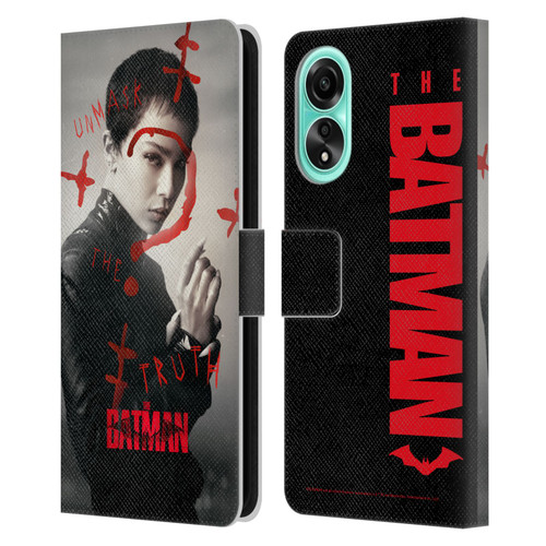 The Batman Posters Catwoman Unmask The Truth Leather Book Wallet Case Cover For OPPO A78 5G